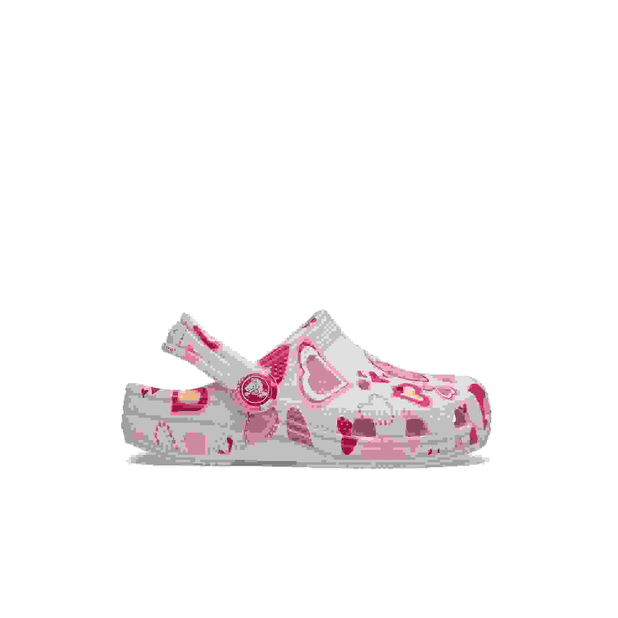Crocs Classic Toddler Girls' "Pink Milk Hearts" Clog